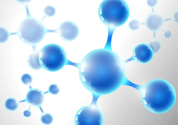 Kemisk Vektor Nanoteknik Bakgrund Med Makromolekyler Vektorillustration För Vetenskapliga Kemiska — Stock vektor