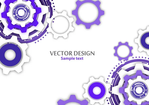 Fundal Tehnologic Colorat Roată Cogwheel Unelte Șablon Acoperire Ilustrație Design — Vector de stoc