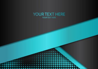 Parlak yarım tonlu noktalar ve koyu arkaplanda renkli şeritler. Lüks poster arka plan şablonu. Modern grafik tasarımı 3D reklam. Vektör illüstrasyonu