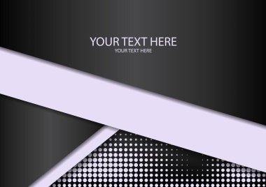 Parlak yarım tonlu noktalar ve koyu arkaplanda renkli şeritler. Lüks poster arka plan şablonu. Modern grafik tasarımı 3D reklam. Vektör illüstrasyonu