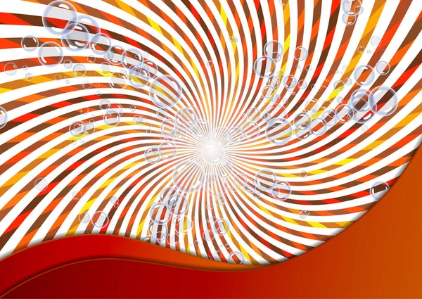 Abstrakte Darstellung Von Seifenblasen Auf Einem Hintergrund Mit Strahlen Elemente — Stockvektor