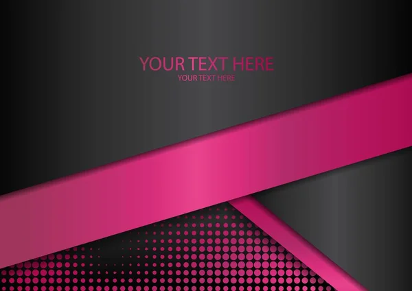 明るいハーフトーンドットと暗い背景に着色された傾斜リボンストライプ 豪華なポスターの背景テンプレート 3D広告現代グラフィックデザイン ベクターイラスト — ストックベクタ