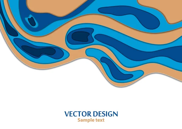 Abstracte Achtergrond Papier Gesneden Gekleurde Gelaagde Vector Gat Illustratie Vector — Stockvector