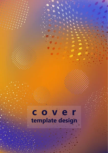 Fondo Color Mixto Brillante Forma Remolino Con Puntos Partículas Diseño — Vector de stock