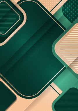 Üst üste binen yuvarlak kareler geometrik soyut bir arkaplan bileşimi oluşturur. Duvar kağıdı, afiş, arka plan, kart, illüstrasyon, iniş sayfası, kapak, poster, el ilanı için tasarım şablonu. Vektör illüstrasyonu