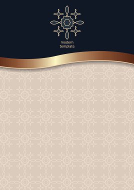 Soyut altın dalgalı çizgi, çizgili, doğulu geometrik süs. Renkli bir geçmiş. Tasarım elemanı. Vektör illüstrasyonu