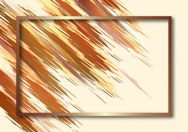 Яркие Краски Чернильная Кисть Линии Текстуры Бежевый Фон Элемент Художественного — стоковый вектор