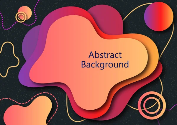 Abstract Banner Smooth Dynamic Gradient Shapes Flowable Liquid Forms Layered — Stock Vector