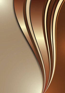 Pürüzsüz kıvrımlı dalga çizgileri olan parlak soyut bir arkaplan. Işık ve gölgenin etkileri. Reklam metni için yer. Tasarımınız için vektör illüstrasyonu.