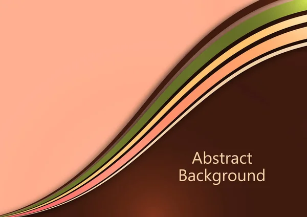 Heldere Abstracte Achtergrond Met Gladde Gebogen Golflijnen Effecten Van Licht — Stockvector