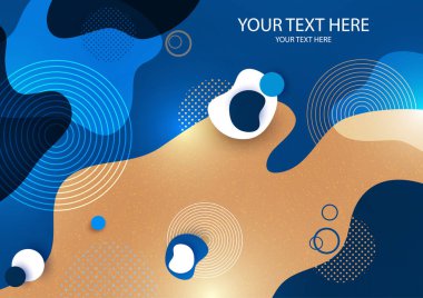 Parlak soyut arkaplan, renkli dalgalar, akan sıvı form, sıvı sıçrama. Kartvizitler, davetiyeler, hediye kartları, broşürler için modern grafik tasarımı. Vektör illüstrasyonu