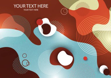 Parlak soyut arkaplan, renkli dalgalar, akan sıvı form, sıvı sıçrama. Kartvizitler, davetiyeler, hediye kartları, broşürler için modern grafik tasarımı. Vektör illüstrasyonu