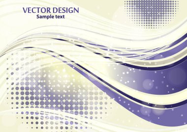 Parlak soyut kompozisyon, parlak kıvrımlı çizgiler, dalgalı harmanlama çizgileri, parlak parçacıklar, parlaklık. Kağıt, pankart, el ilanı ve arkaplan tasarımı için bokeh efektli sihirli bir kavram. Vektör illüstrasyonu.