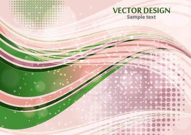 Parlak soyut kompozisyon, parlak kıvrımlı çizgiler, dalgalı harmanlama çizgileri, parlak parçacıklar, parlaklık. Kağıt, pankart, el ilanı ve arkaplan tasarımı için bokeh efektli sihirli bir kavram. Vektör illüstrasyonu.