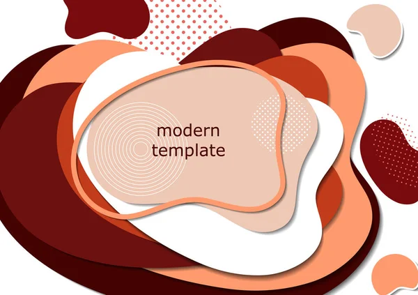 Dinamik renk şekilleri ve çizgiler. Beyaz zemin üzerinde akıcı sıvı formları olan modern soyut kompozisyon. Tasarım afişi, el ilanı veya sunum şablonu. Vektör illüstrasyonu