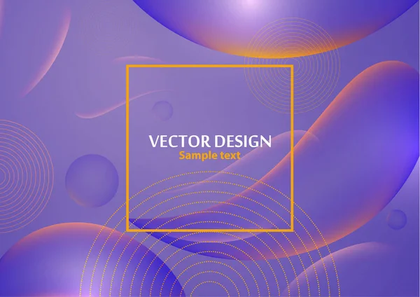 Absztrakt Dinamikus Átlátszó Formák Vonalak Folyékony Folyékony Szerves Formákkal Neon — Stock Vector