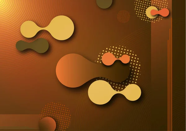 Conception Fond Géométrique Coloré Formes Composition Liquide Avec Des Dégradés — Image vectorielle