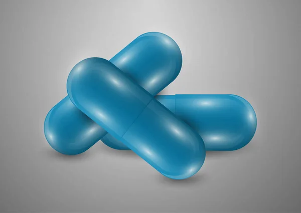 Pozadí Jasnými Pilulkami Kapslemi Vitamínové Pilulky Pro Dobré Zdraví Antibiotika — Stockový vektor
