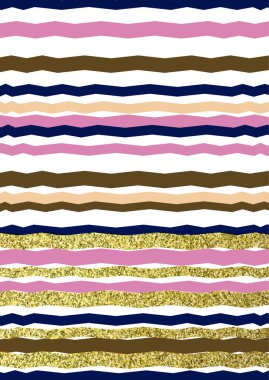 Modayı takip eden soyut tasarım renkli ve beyaz arka planda altın çizgiler. Yazılı ürünler için şirket şablonu. Vektör illüstrasyonu