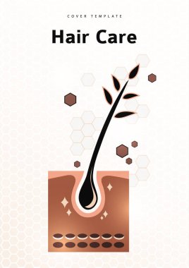 Yaratıcı yalıtılmış saç kökü ikonu. Vektör logosu saç tanılama merkezi. Güzellik salonu konsepti, yardım kliniği, kırık uçlar, saç dökülmesi, saç sağlığı, şampuan, saç kremi.