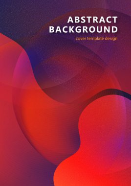 Pürüzsüz dalgalı şekiller, şeffaflık, birçok parçacık. Şirket tasarım şablonu, dijital eğri, sunum elemanı, pankart tasarımı. Vektör illüstrasyonu