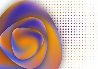 Yuvarlak düz üçgen taşlar ve eğimli bir ağ. Poster, afiş, broşür ve sunum için renkli sıvı şekiller. Modaya uygun yumuşak renkler ve düzgün bir karışım. Vektör illüstrasyonu