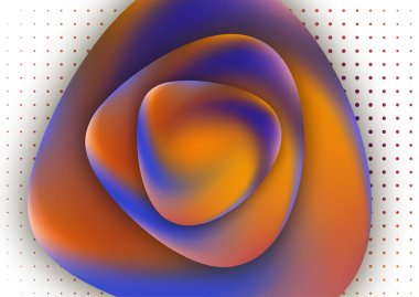 Yuvarlak düz üçgen taşlar ve eğimli bir ağ. Poster, afiş, broşür ve sunum için renkli sıvı şekiller. Modaya uygun yumuşak renkler ve düzgün bir karışım. Vektör illüstrasyonu