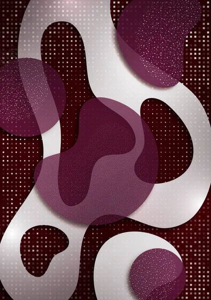 Couches Relief Papier Découpé Formes Colorées Dynamiques Cercles Petites Particules — Image vectorielle