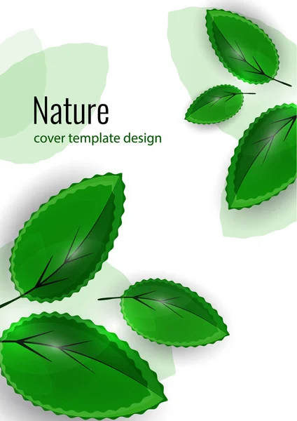 Fresh Bright Green Leaves Creative Summer Background Your Design Vector — Stock Vector
