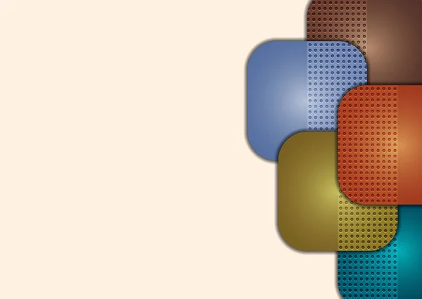 Abstrakter Geometrischer Hintergrund Farbige Runde Quadrate Bilden Ein Banner Moderne — Stockvektor