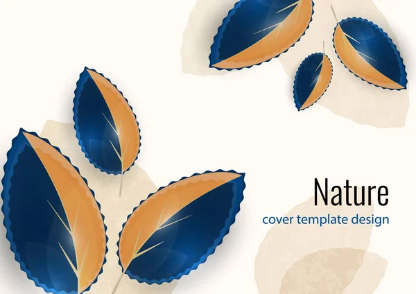 Leuchtend Farbige Blätter Kreativer Abstrakter Hintergrund Für Ihr Design Vektorillustration — Stockvektor