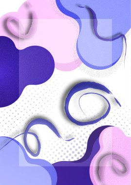 Moda dinamik arka plan. Sıvı, akış, fırça darbeleri. Soyut pürüzsüz dalgalı şekiller. Projen için sanat tasarımı. Vektör illüstrasyonu