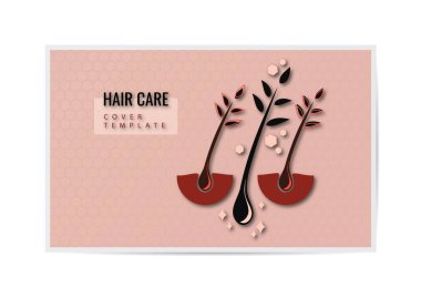 Yaratıcı yalıtılmış saç kökü ikonu. Vektör logosu saç tanılama merkezi. Güzellik salonu konsepti, yardım kliniği, kırık uçlar, saç dökülmesi, saç sağlığı, şampuan, saç kremi. Vektör illüstrasyonu