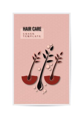 Yaratıcı yalıtılmış saç kökü ikonu. Vektör logosu saç tanılama merkezi. Güzellik salonu konsepti, yardım kliniği, kırık uçlar, saç dökülmesi, saç sağlığı, şampuan, saç kremi. Vektör illüstrasyonu