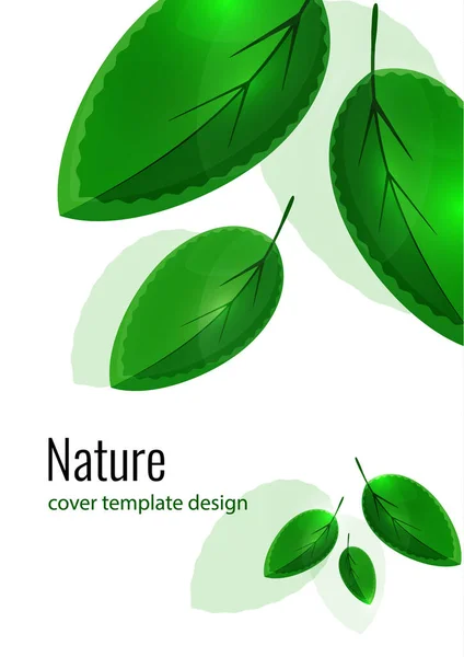 Свежие Ярко Зеленые Листья Креативный Летний Фон Вашего Дизайна Векторная — стоковый вектор