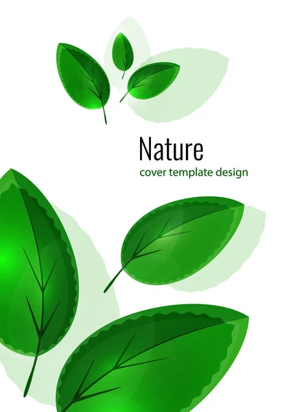 鲜亮的绿叶 创意的夏季背景为您的设计 矢量说明 — 图库矢量图片