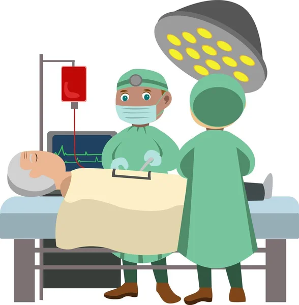 Doktor ekibiyle ameliyata giren yaşlı bir adam ameliyat kıyafetleri giyiyor.