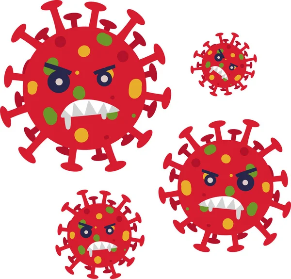 Illustrazione Del Virus Corona Evil — Foto Stock