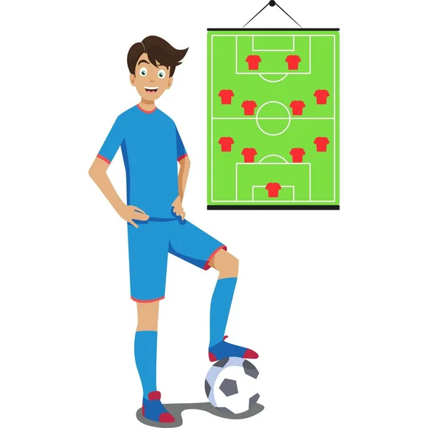 A Man teaching sports in online class illustration