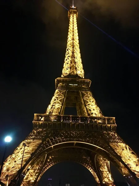 Frankreich Paris Bei Nacht Sie Können Das Beleuchtete Wahrzeichen Der — Stockfoto