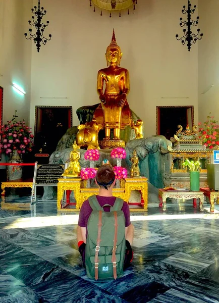 Ταϊλάνδη Μπανγκόκ Διαλογισμός Στο Wat Pho — Φωτογραφία Αρχείου