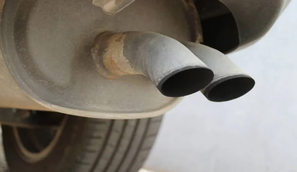 Humo Del Silenciador Del Coche Contaminación — Foto de Stock