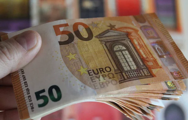 Billetes Euros Donación Oferta — Foto de Stock