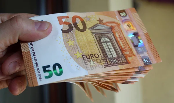 Banconote Euro Donazione Offerta — Foto Stock