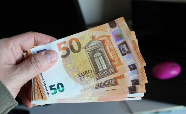 Banconote Euro Donazione Offerta — Foto Stock