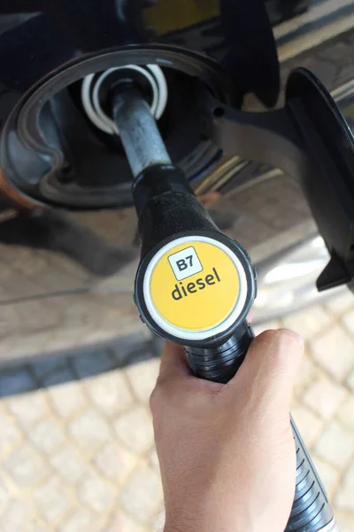 Tanken Der Tankstelle Umweltverschmutzung — Stockfoto