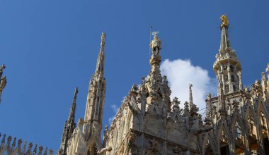 Baharda Milan Katedrali - örümcekler ve heykeller