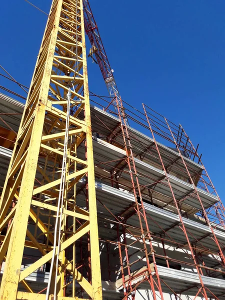 Trabalhos Curso Estaleiro Construção Primavera Retomada Trabalhos — Fotografia de Stock