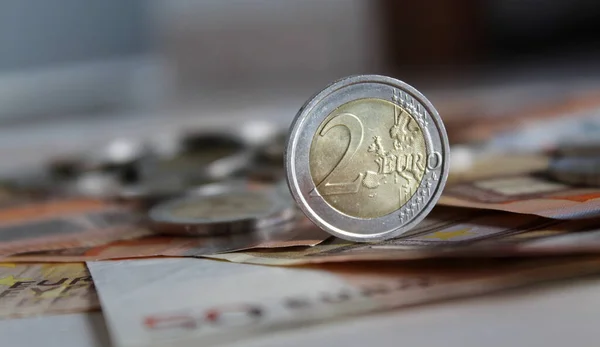Euromince Bankovky Bohatství — Stock fotografie