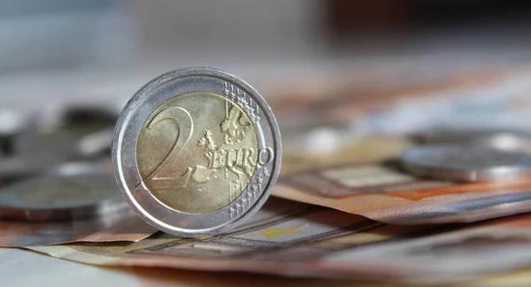 Euromince Bankovky Bohatství — Stock fotografie